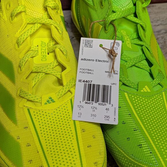 Adidas Adizero Electric Snack Attack Men\'s 13 Lemon Lime Football Cleats IE4407 main image 8
